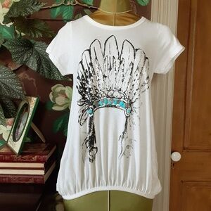 D.R.D.K Unique Tee Shirt with Headdress
